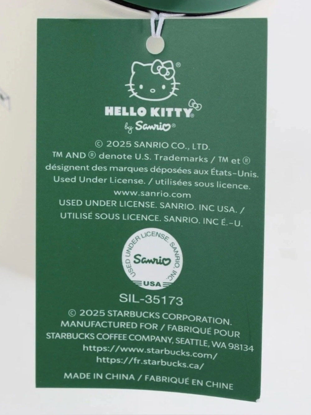 Hello Kitty Starbucks 12 oz Stainless Hot/Cold Tumbler w Lid Limited Edition - Picture 4 of 7